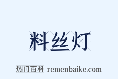 料丝灯是什么意思的图片